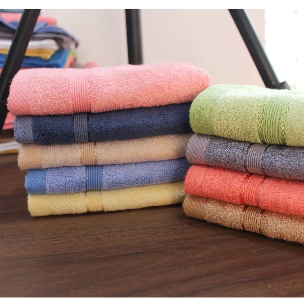 Khăn Mặt Sợi Tre BamBoo Cao Cấp 30x50 cm Mềm Mịn, Dày Dặn, Thấm Hút Tốt, Không Phai Màu, Không Hôi Nhớt