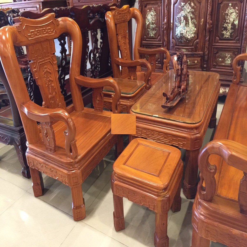 Bộ bàn ghế Minh Quốc Triện gỗ Gõ Đỏ