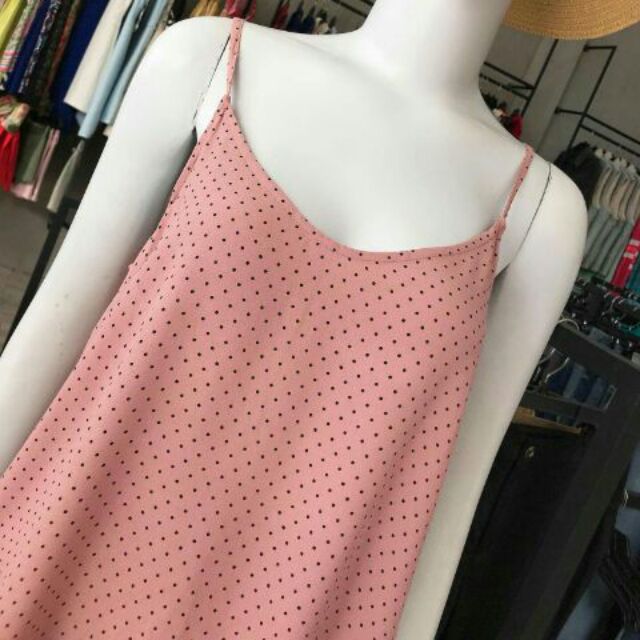 Áo hai dây chấm bi mùa hè