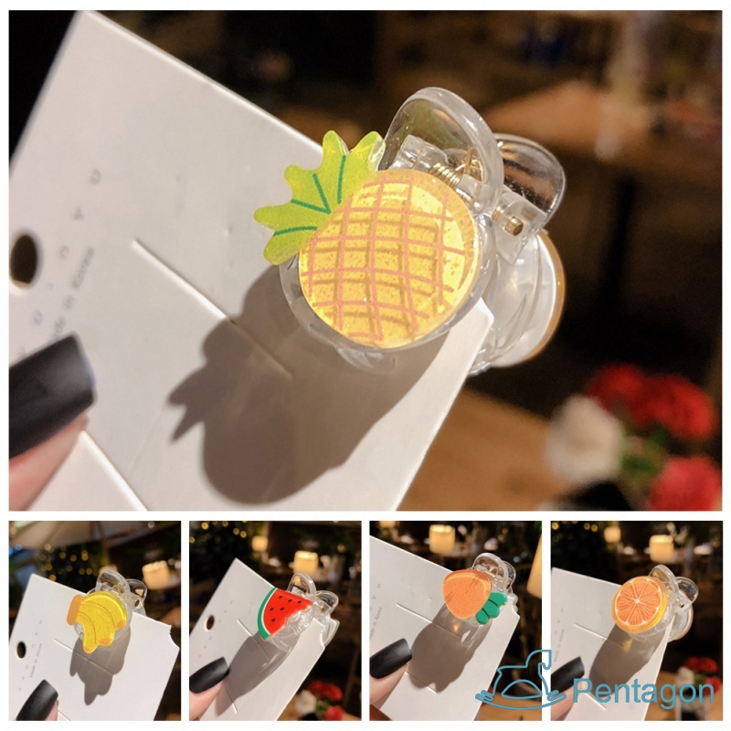 Kẹp Tóc Nhựa Họa Tiết Trái Cây Hoạt Hình Đáng Yêu Dành Cho Trẻ