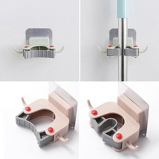 Móc kẹp treo đồ đa năng dán tường | Móc treo chổi, cây lau nhà