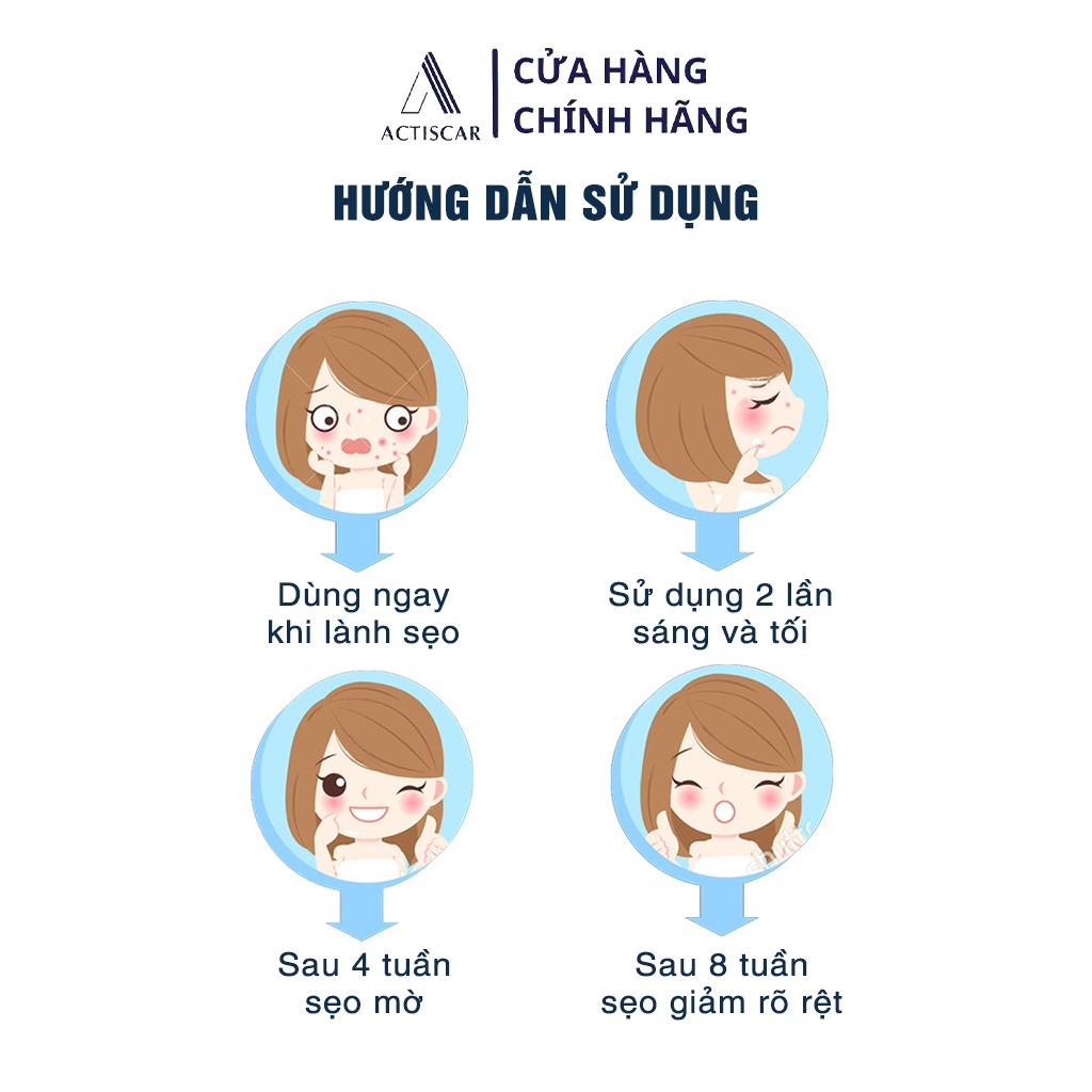 Xoá Mờ Sẹo actiscar  Làm Mờ Sẹo Rỗ Lồi Lõm