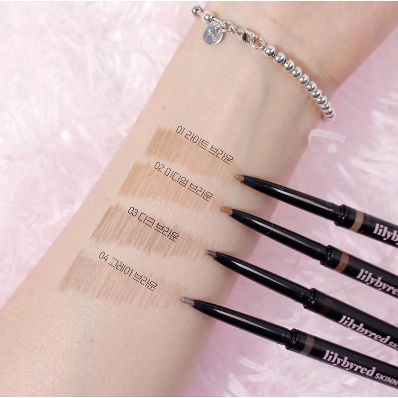 Chì kẻ chân mày Lilybyred Skinny mes brow pencil/ Chì kẻ mày đầu siêu nhỏ