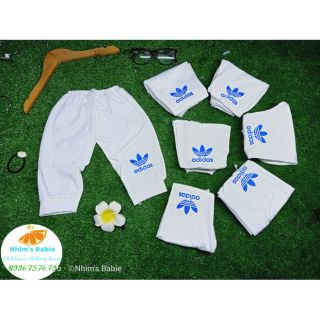 Set 10 quần dài trắng dáng thể thao cho bé trai bé gái