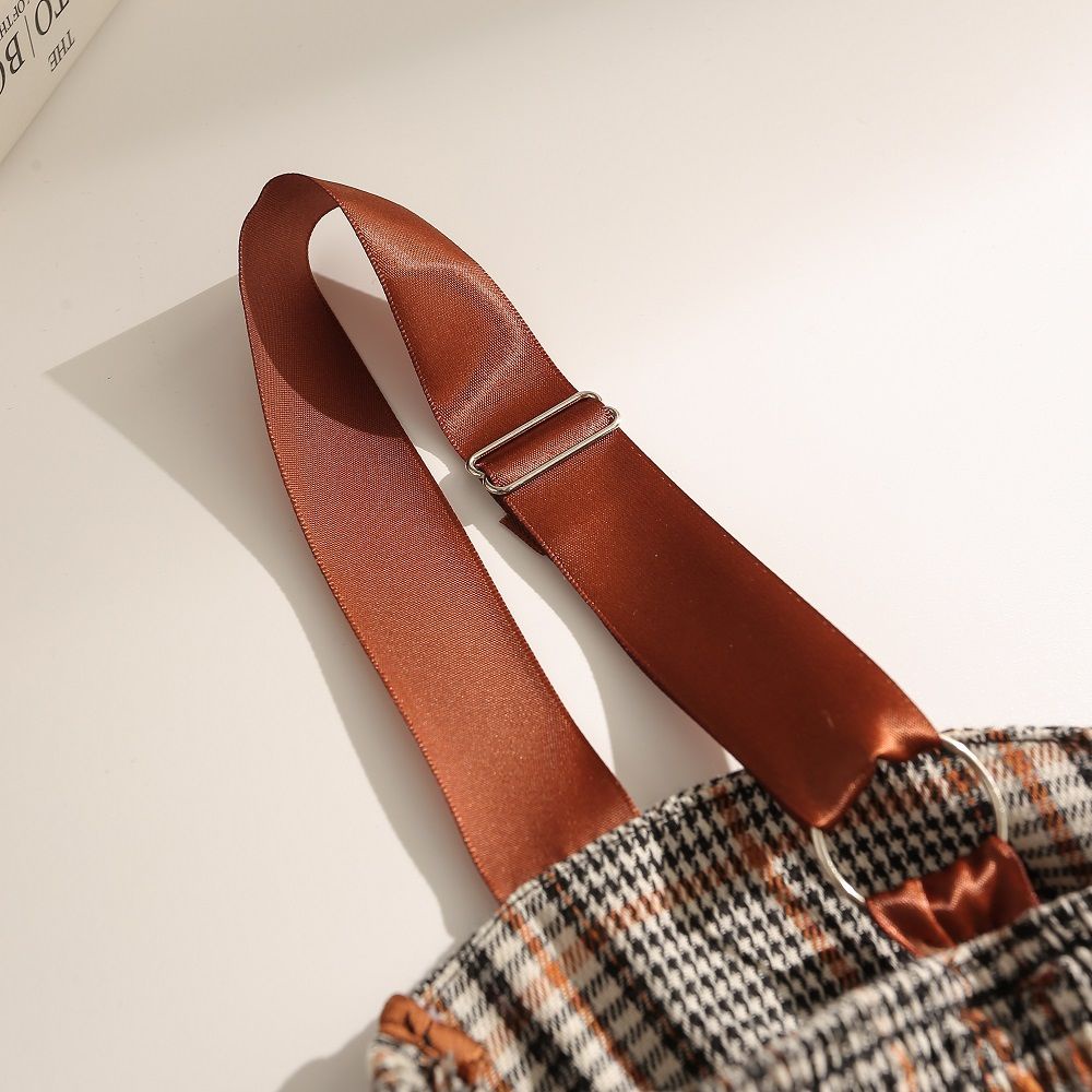 Jiashucheng Áo Nịt Eo Ngắn Ôm Dáng Eo Hẹp Dây Đeo Bên Trong Kẻ Caro Cao Cấp Phong Cách Âu Mỹ Retro Mùa Xuân