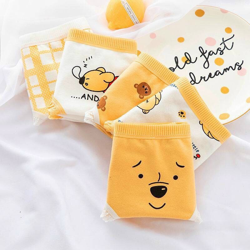 Quần lót cotton co giãn 4 chiều hình gấu cute 616
