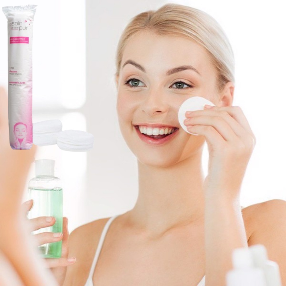 Bông tẩy trang Soin Pur 150 miếng sợi bông mềm mịn không làm hại ha