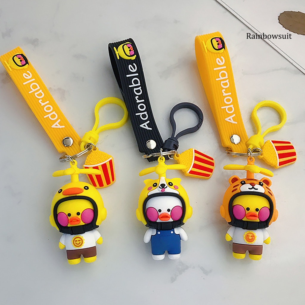 Móc Khóa Hình Vịt Vàng Đeo Balo Đa Năng Dễ Thương