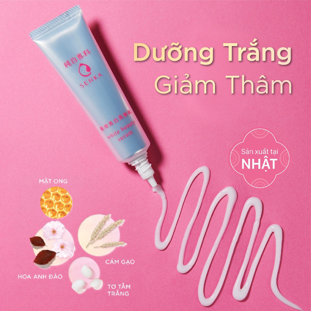 |HSD T7/23| Tinh chất dưỡng trắng da, mờ thâm nám SENKA White Beauty Serum 35g
