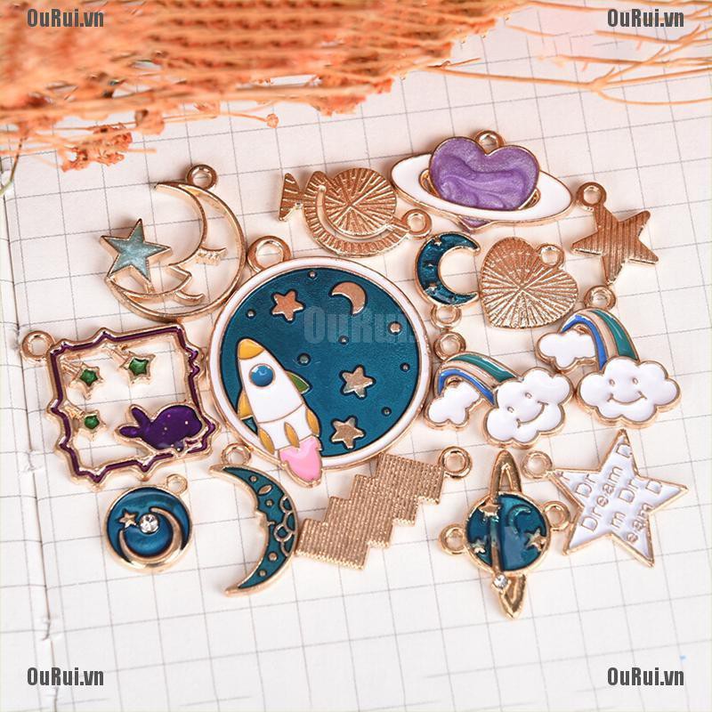 Bộ 15 Mặt Dây Chuyền Tráng Men Đáng Yêu Tự Làm