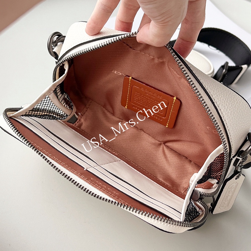 Túi đeo vai huy hiệu COACH Charter Canvas, Túi vuông