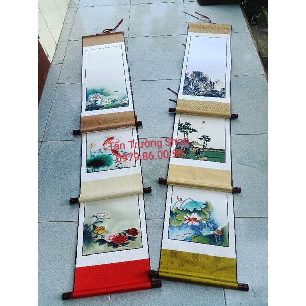 Biểu lụa viết thư pháp kích thước 35*100