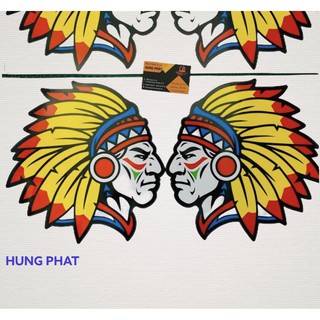 [XE TẢI] Tem dán xe tải HÌNH THỔ DÂN -decal  xe ô tô,  GIÁ SIÊU ÊM CHO 1 CẶP TEM ĐỘC  Thổ dân dán xe tải