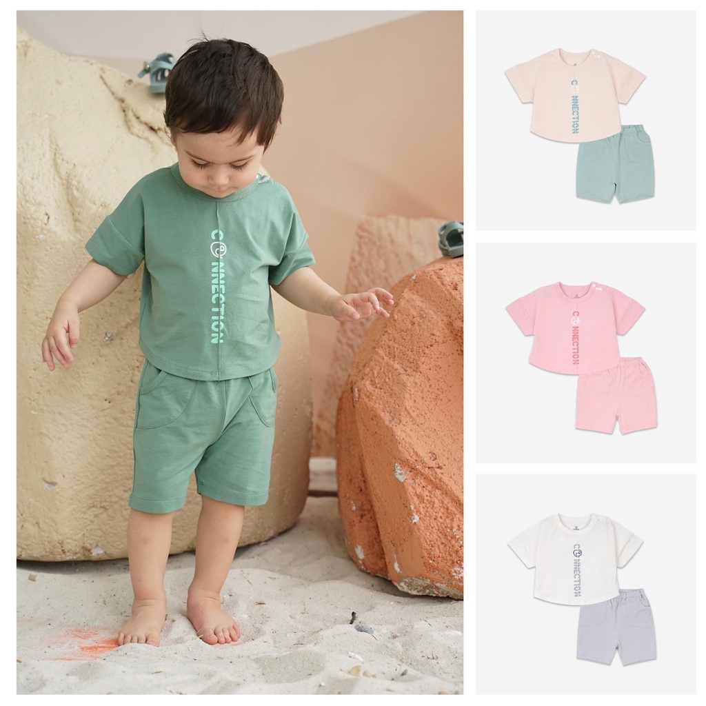 Bộ quần áo cài vai ngắn tay Kyomi Connection BU Baby - Bubaby Bình Dương