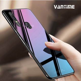 Ốp lưng kính bóng trơn màu cho điện thoại Vivo Y11 2019