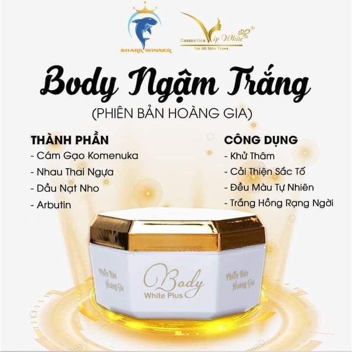 KEM BODY NGẬM TRẮNG VIP WHITE MẪU MỚI ( HÀNG CHÍNH HÃNG VIPWHITE) - DƯỠNG TRẮNG BODY HOÀNG GIA