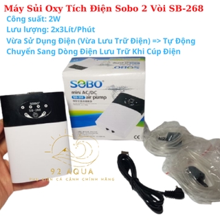 Oxy tích điện 2 vòi sobo sb-268 - phòng cúp điện cho hồ cá