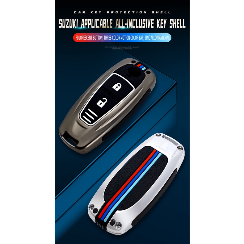 Vỏ Bọc Chìa Khóa Điều Khiển Từ Xa Bằng Hợp Kim Kẽm Cho Xe Suzuki Vitara Swift Kizashi SX4 Ignis baleno Ertiga Ciaz S-cross