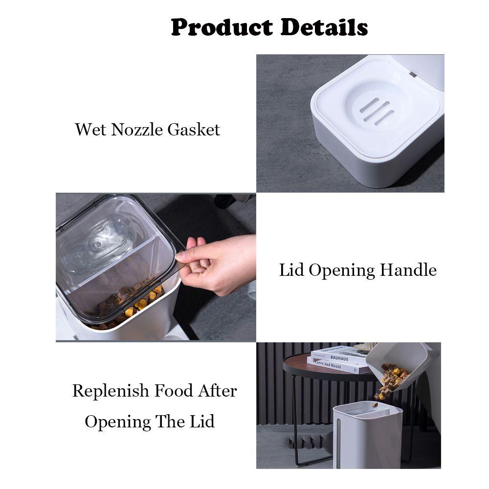 ⚝Hecceh⚝ Bát Ăn Tự Động Chia Ngăn Khô Và Ướt Cho Thú Cưng