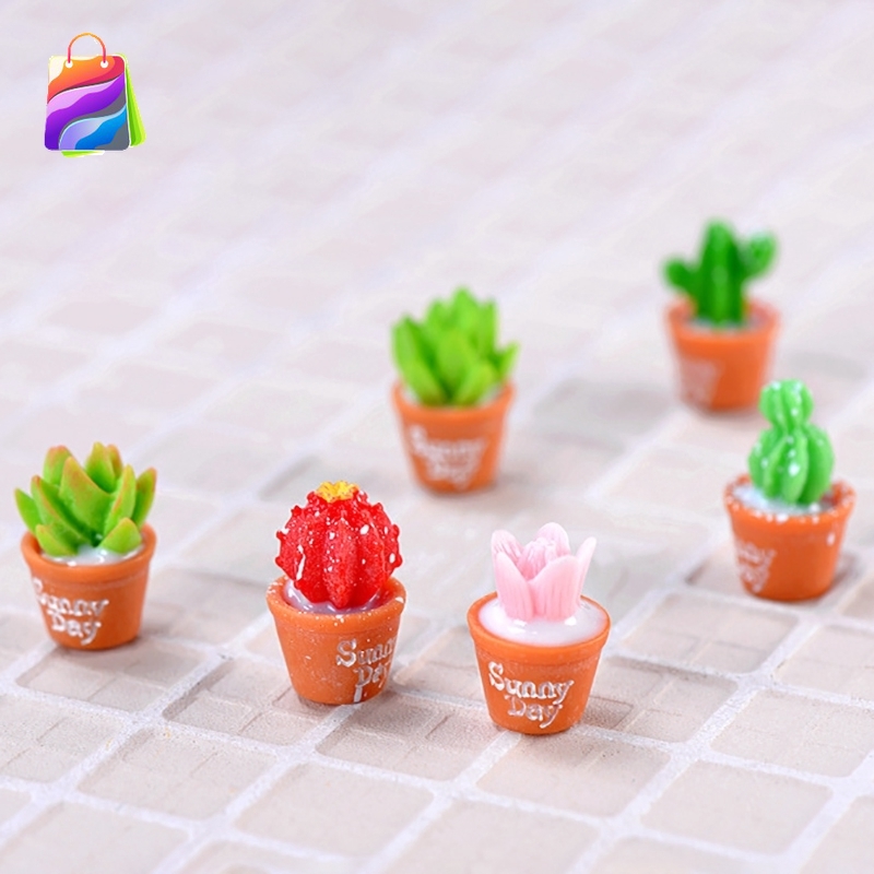 1 Cây Xương Rồng Mini Bằng Nhựa Trang Trí Tiểu Cảnh