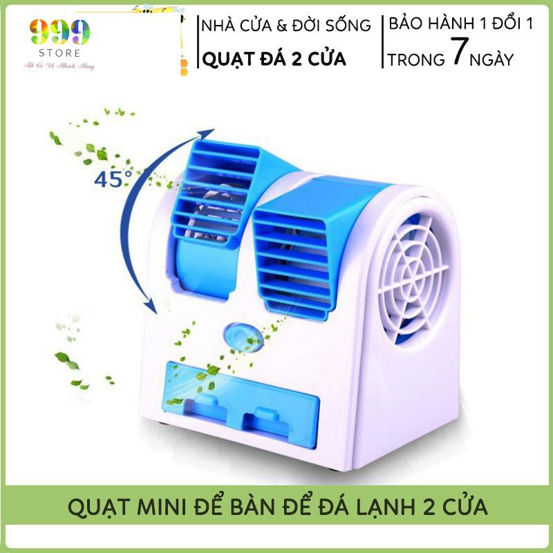 🌥️Bảo Hành 3 Tháng🌥️ Quạt Điều Hòa Benhome Để Bàn Mini USB Dùng Đá 2 Cửa Mẫu Mới 2021