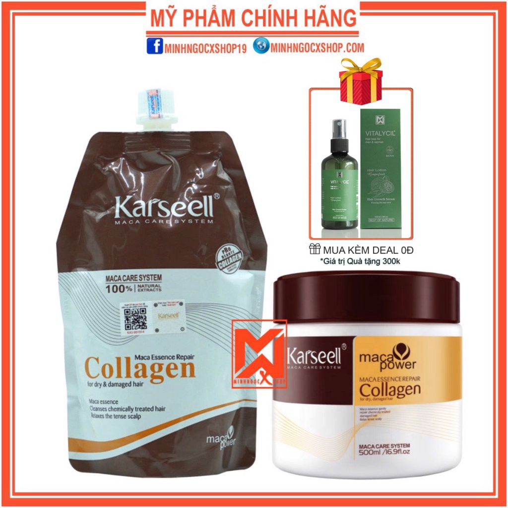 KARSEELL, Ủ Tóc Collagen, Kem Ủ Tóc Collagen KARSEELL 500ML Chính Hãng