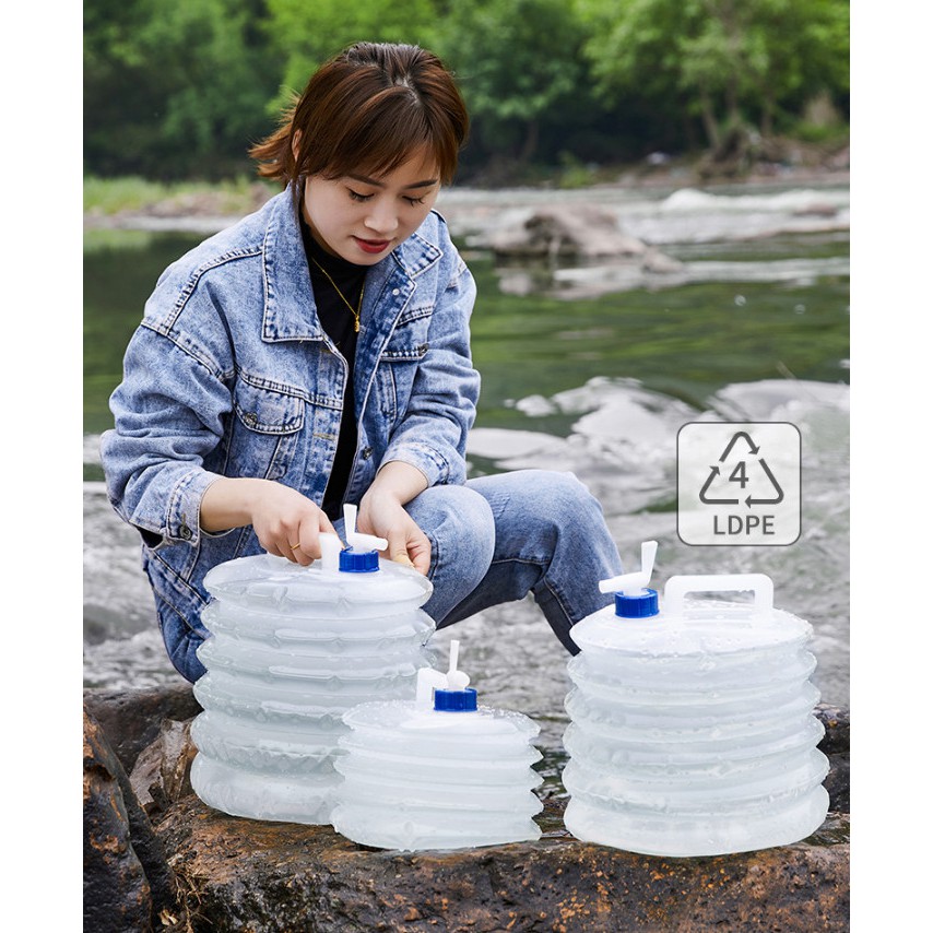 can nhựa đựng nước gấp gọn dung tích 10l