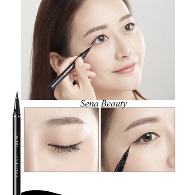 [Mã 257FMCGSALE giảm 7% đơn 500K] Bút kẻ mắt chống nước Maycreate Eyeliner Sena Beauty