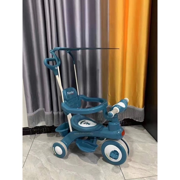 Ô XE ĐẨY CHO BÉ KIÊM XE CHÒI CHÂN, XE ĐẠP 3 BÁNH 618 AN TOÀN CÓ KHUNG BẢO VỆ CHO Bé