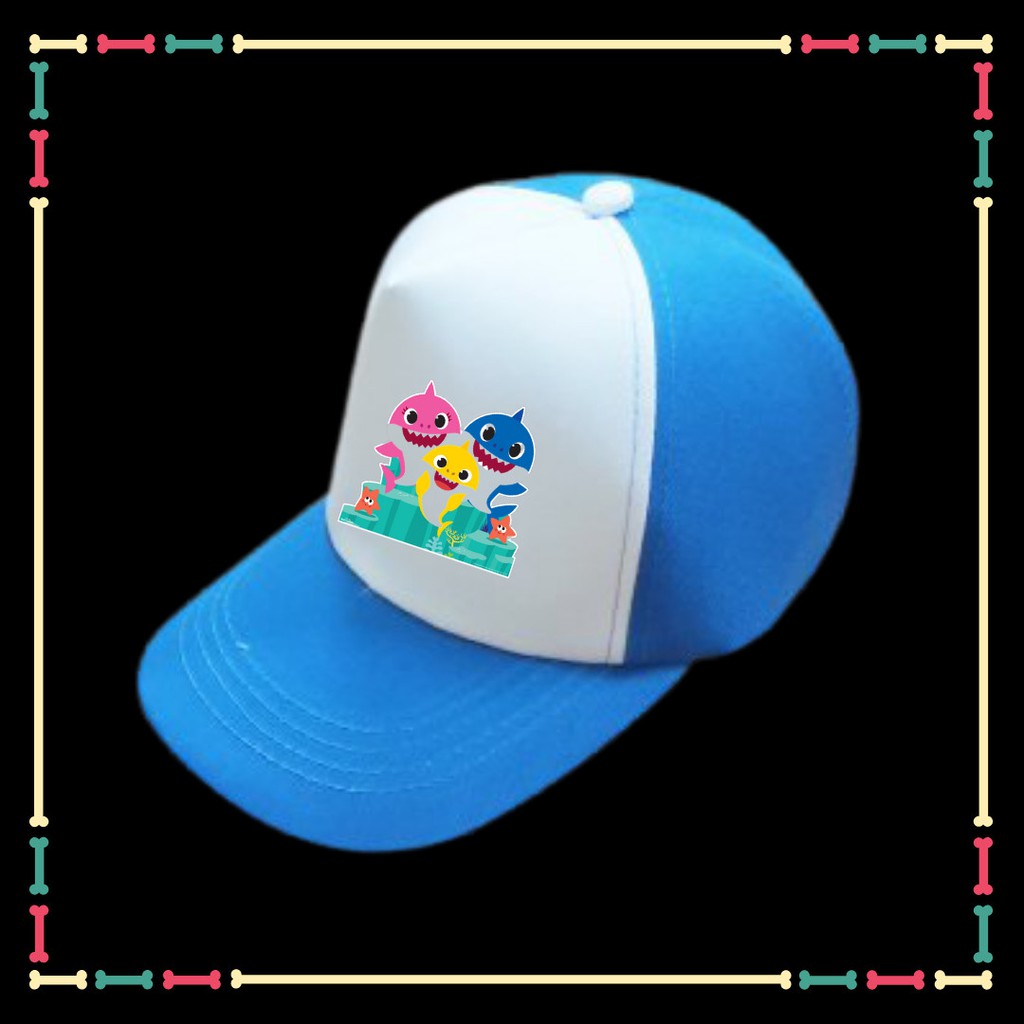 MŨ/ NÓN IN HÌNH BABY SHARK CHO BÉ GÁI ( CÓ ĐỦ MÀU SẮC CHO BÉ CHỌN)
