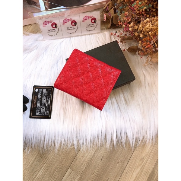 Ví mini gập da hạt