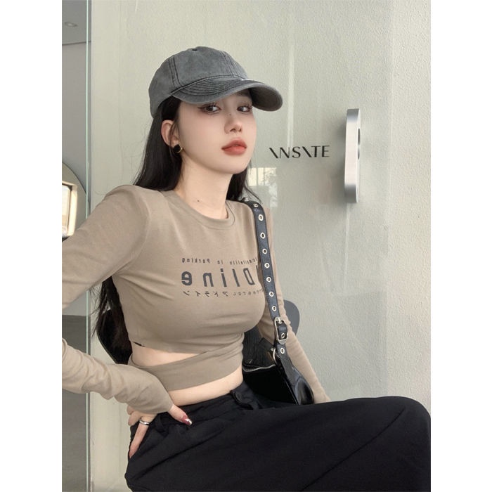 COZOK Áo thun COZOK tay dài dáng ôm phong cách thời trang cho nữ