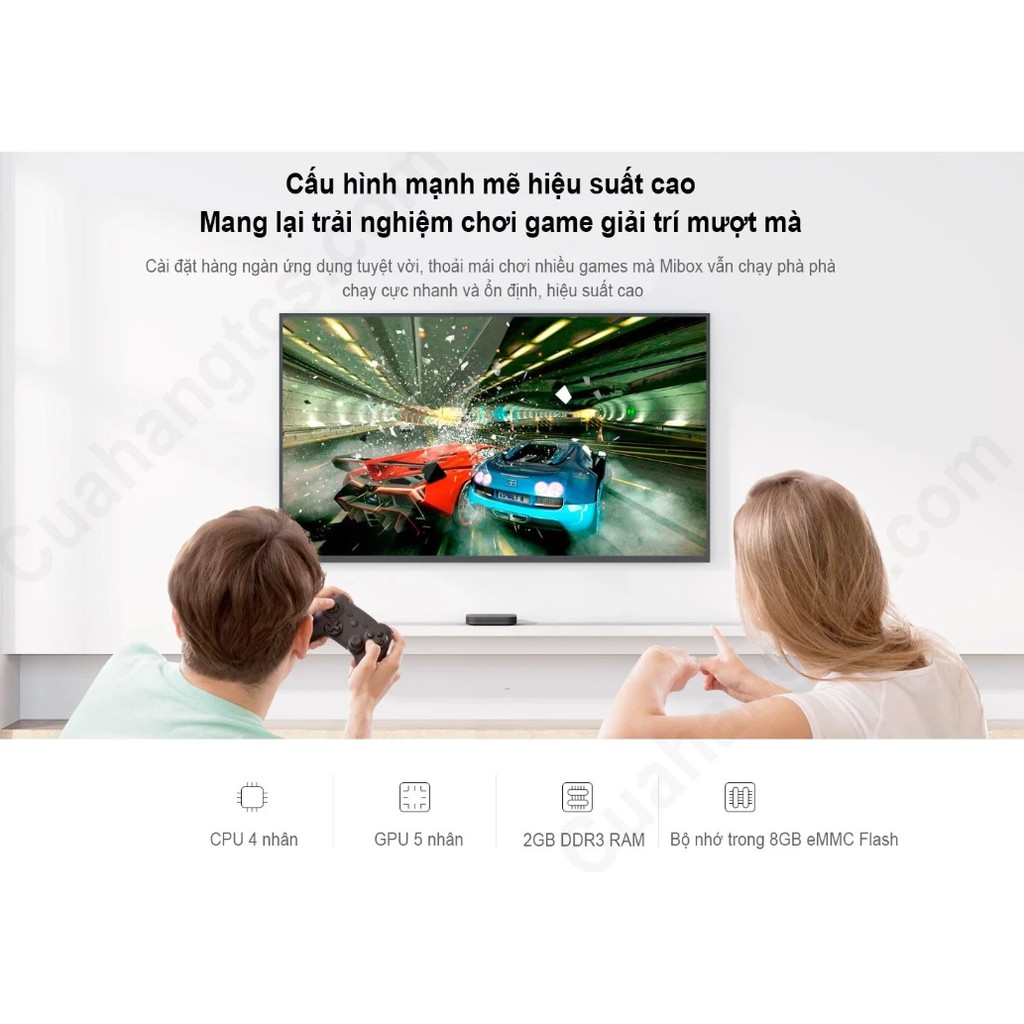 [Mã SKAMPUSHA9 giảm 8% đơn 250K] Tivi box Xiaomi Mibox S 4K 2019 Bản Quốc Tế Tiếng Việt tìm kiếm giọng nói - Chính hãng