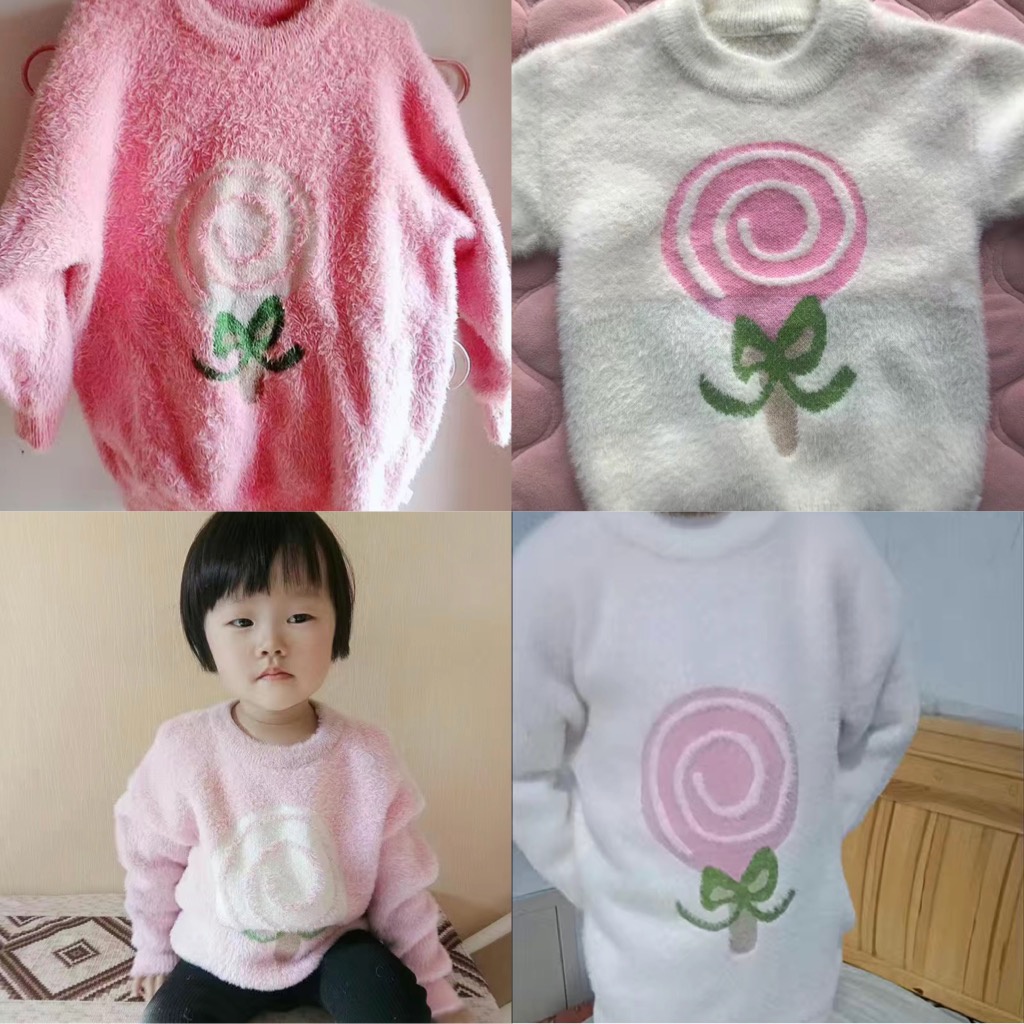 Áo len lông hoạ tiết cây kẹo ngọt cho bé  N00903