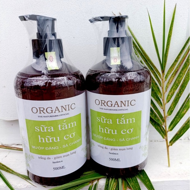 Sữa tắm sạch mụn,sáng da mướp đắng sả chanh chai 500ml