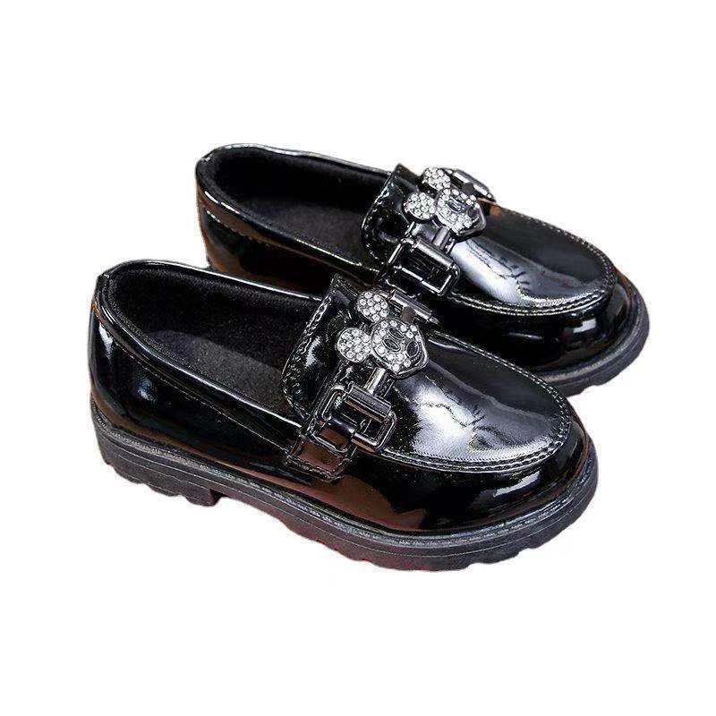 Giày da đế mềm phong cách Anh Quốc thời trang xuân thu 2021 cho bé