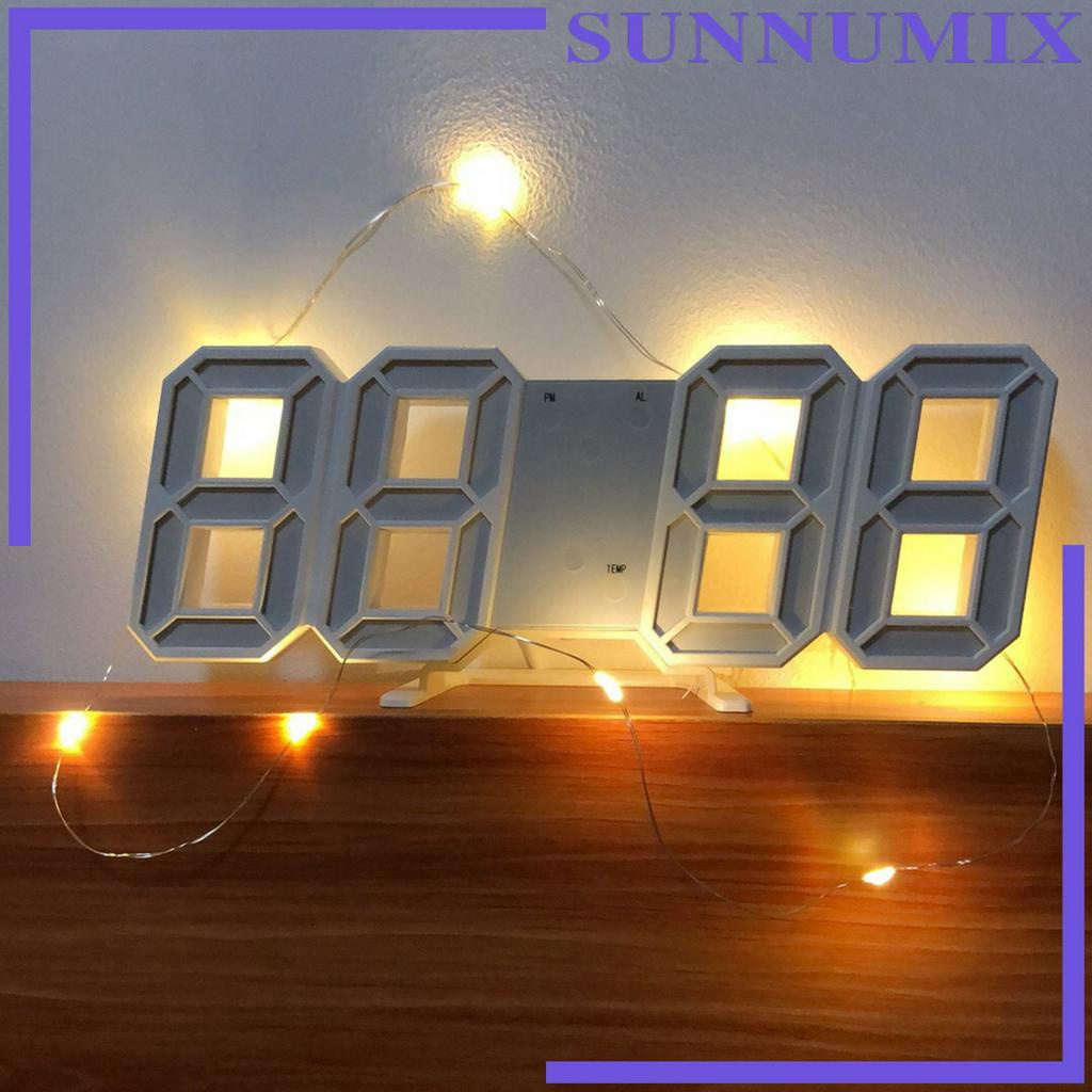 Đồng Hồ LED 3D Kỹ Thuật Số 24 / 12 Giờ Với Cổng Sạc USB Tiện Dụng