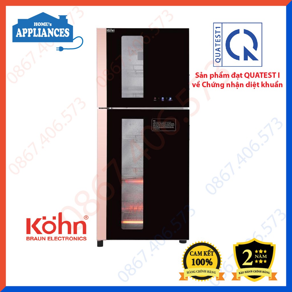 Tủ Sấy Bát Dĩa Diệt Khuẩn KOHN KS138 ( Model mới KS150) dung tích 138L❤️ BH chính hãng 2 năm