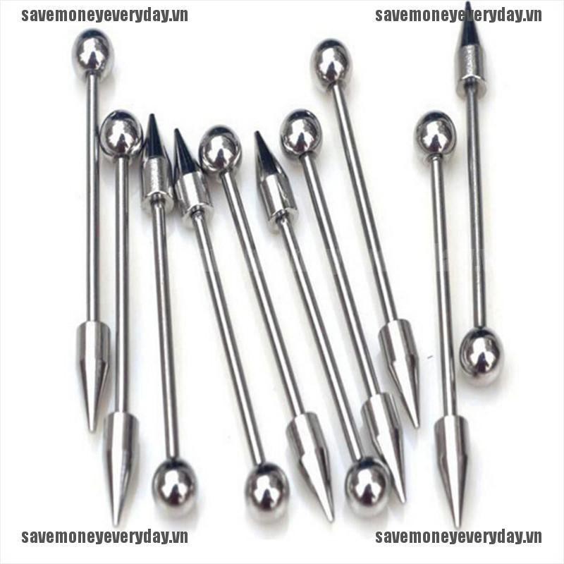 Set 60 / 85 Khuyên Xỏ Bằng Thép Không Gỉ Cá Tính Thời Trang