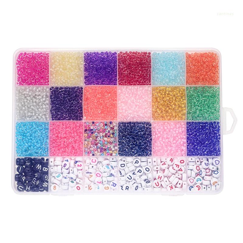 Bộ hạt làm vòng tay/ vòng cổ bằng acrylic sáng tạo cho trẻ em