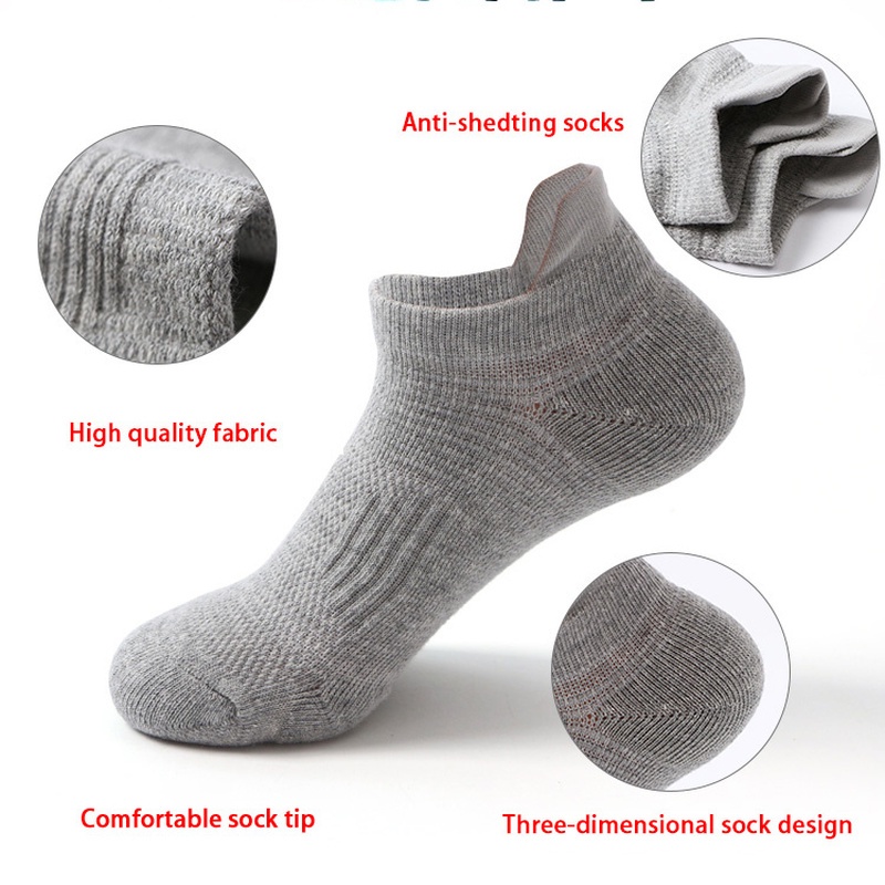 Vớ cotton cổ thấp siêu mỏng chống trượt thấm hút mồ hôi thoáng khí thoải mái cho nam và nữ