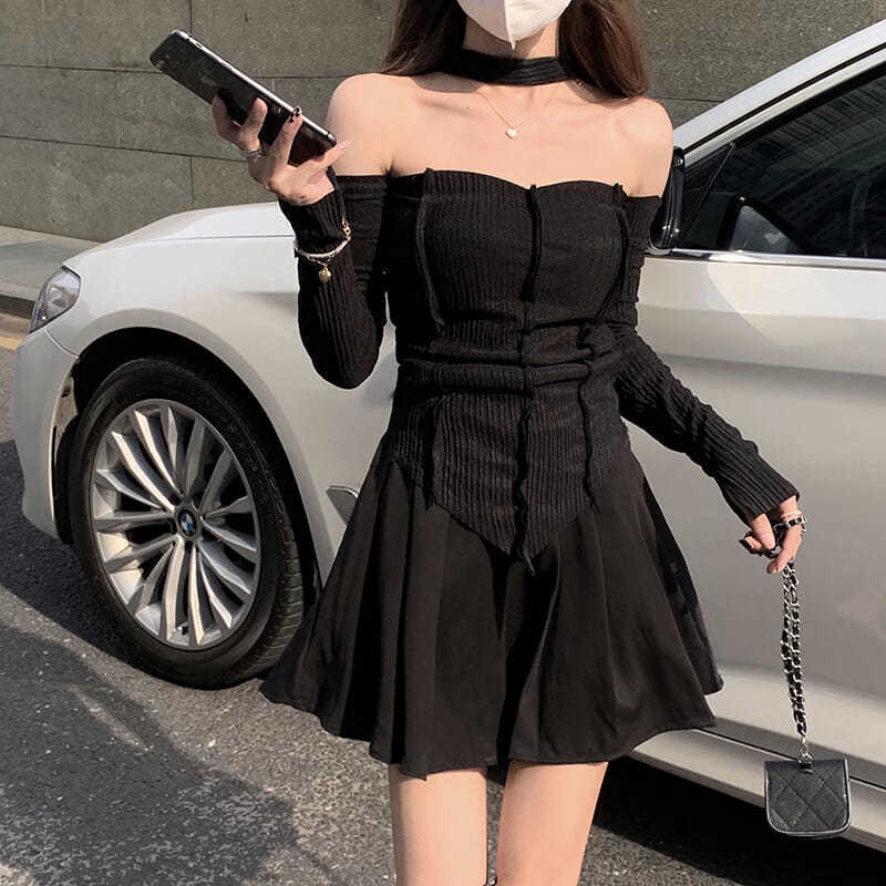 COZOK Chân Váy Lưng Cao Thời Trang Quyến Rũ