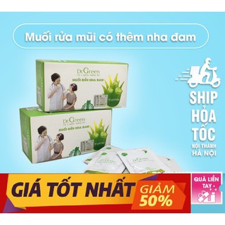 Muối Biển Nha Đam Dr.Green Hộp 30 gói Rửa mũi cho bé và người lớn| Hiệu quả với viêm mũi dị ứng,viêm mũi xoang
