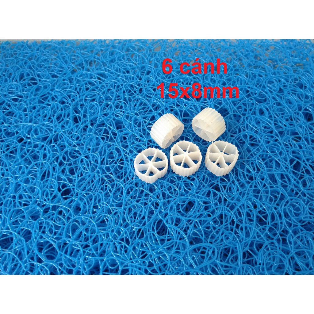 500gr hạt lọc kaldnes, giá thể tạo vi sinh cho hồ cá.