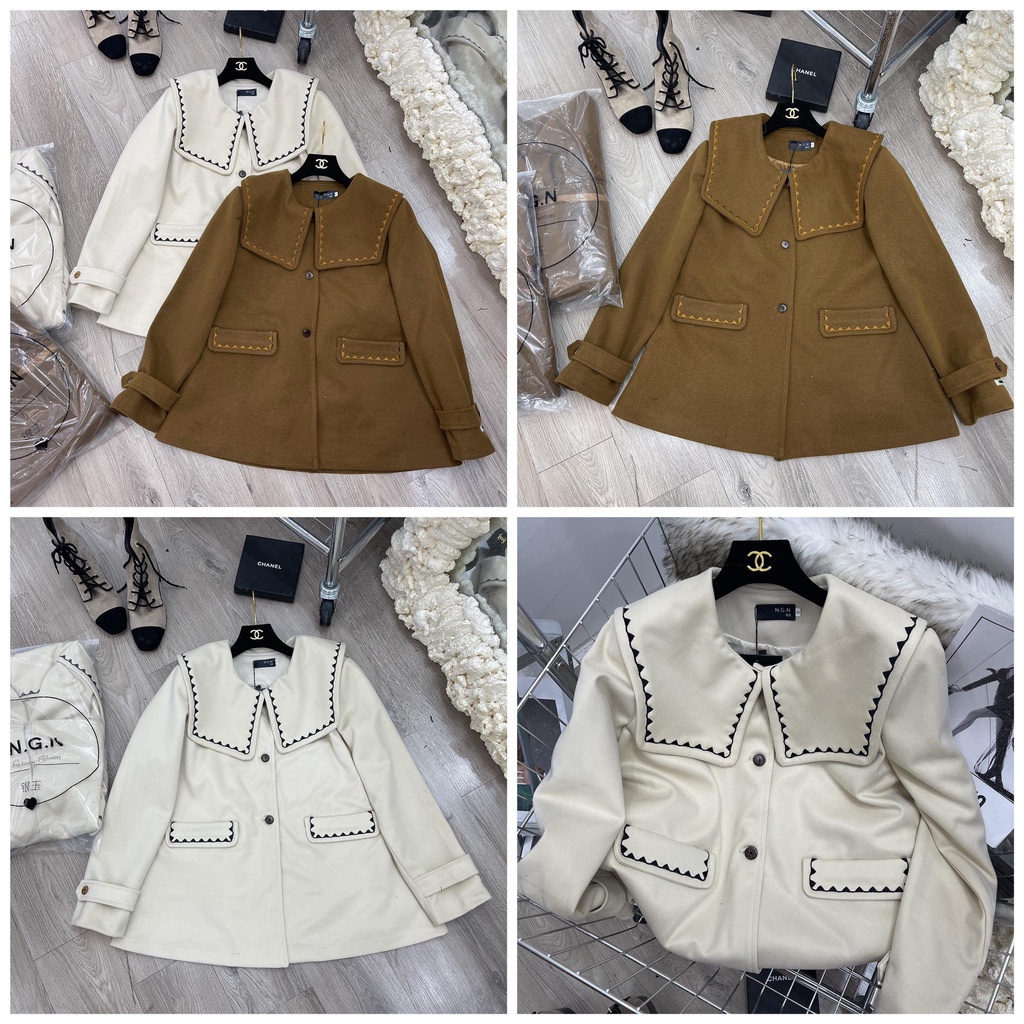 Khoác dạ NGN bèo túi viền - 2262- Freesize | BigBuy360 - bigbuy360.vn