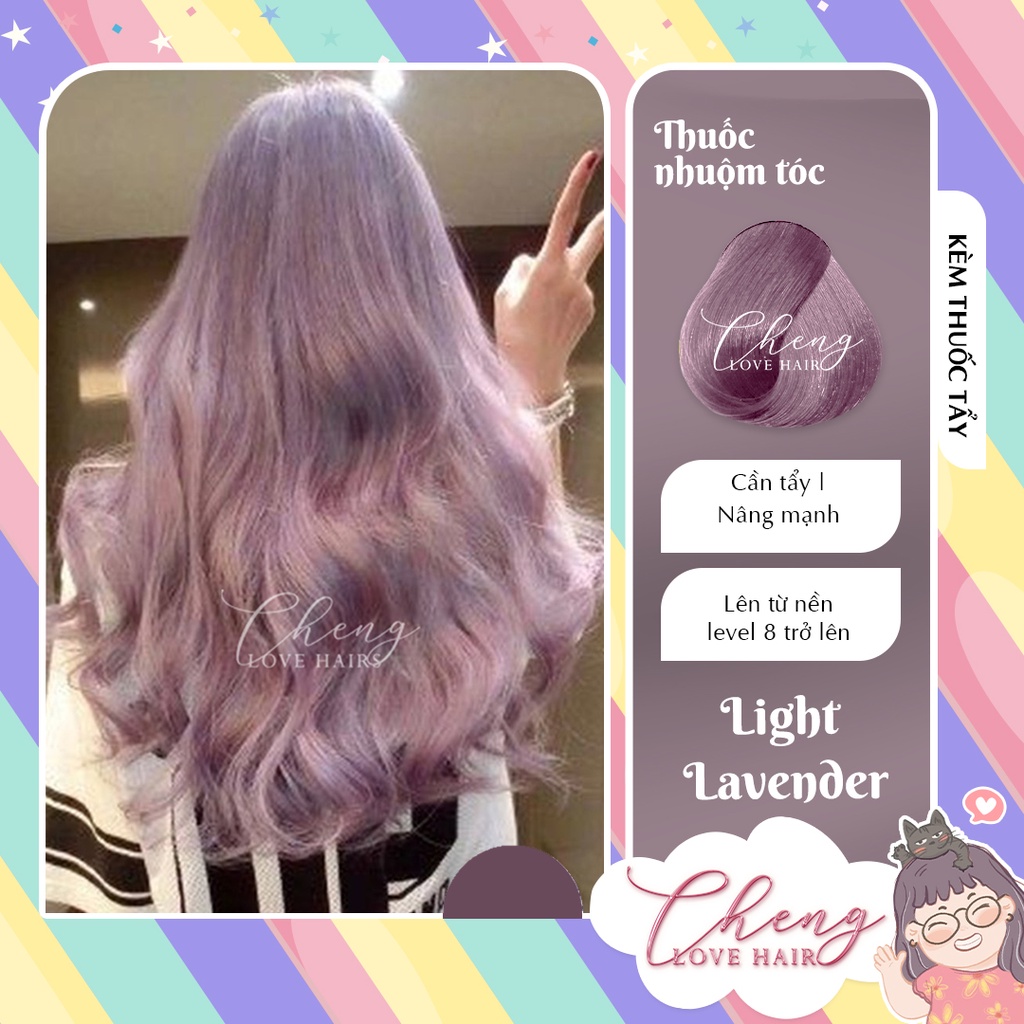 [Mã 155FMCGSALE giảm 7% đơn 500K] Thuốc Nhuộm Tóc Màu TÍM LAVENDER | Chenglovehair, Chenglovehairs