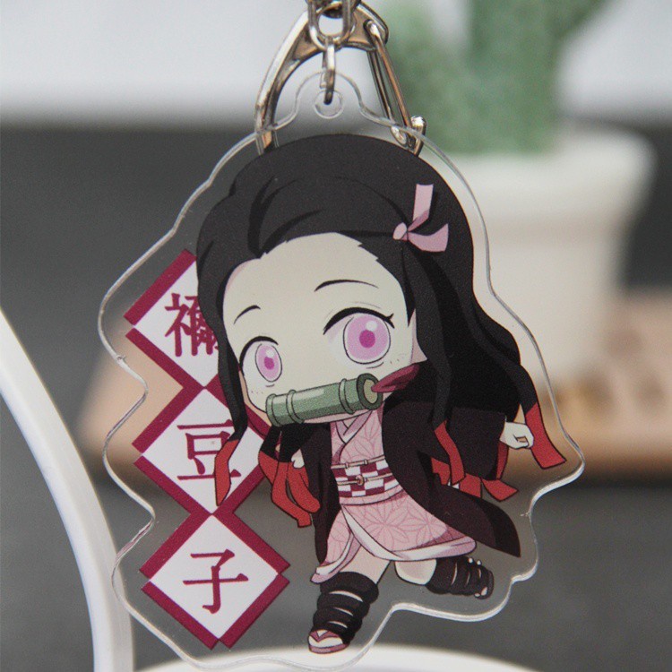 Móc Khóa Hình Anime Demon Slayer Bằng Acrylic Trong Suốt