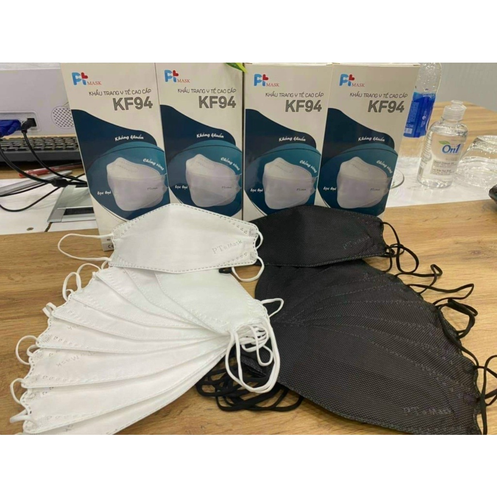 Hộp 10 khẩu trang y tế cao cấp kháng khuẩn 4D hàng chính hãng- Khẩu Trang KF94