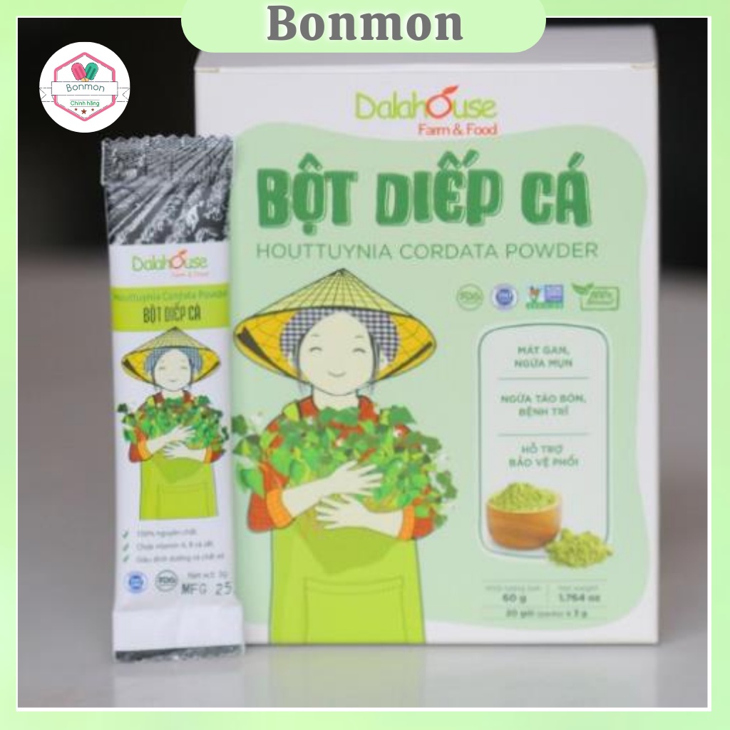 Bột Diếp Cá 100% Organic (60gr)🧡dalahouse🧡1 hộp 20 gói