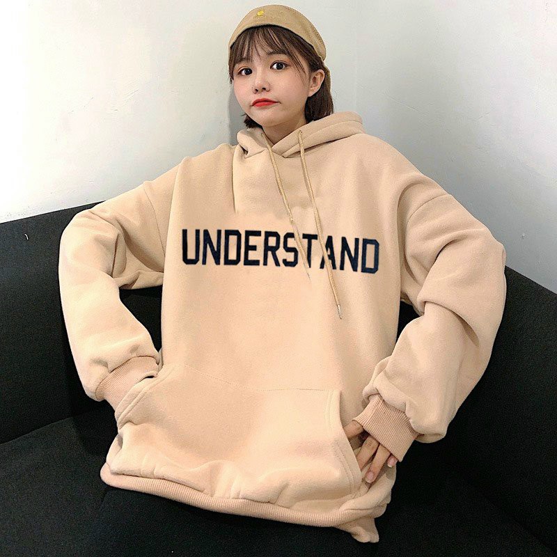 Áo Hoodie unisex nam nữ in chữ UNDERSTAND_ có nón _nỉ ngoại cao cấp